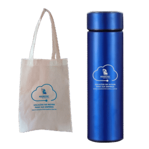 Kit de Sacola Ecobag TNT Personalizada 30x40 e Garrafa Térmica Personalizada